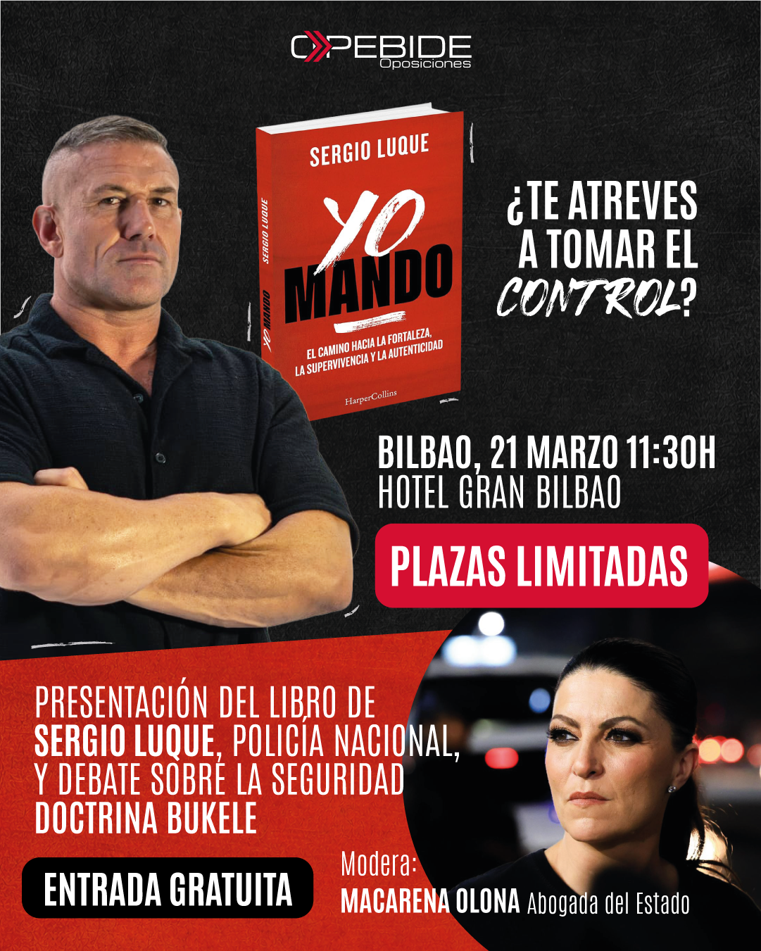 Presentación del libro “Yo mando” Sergio Luque | Opebide | Tu Academia de Oposiciones en Euskadi